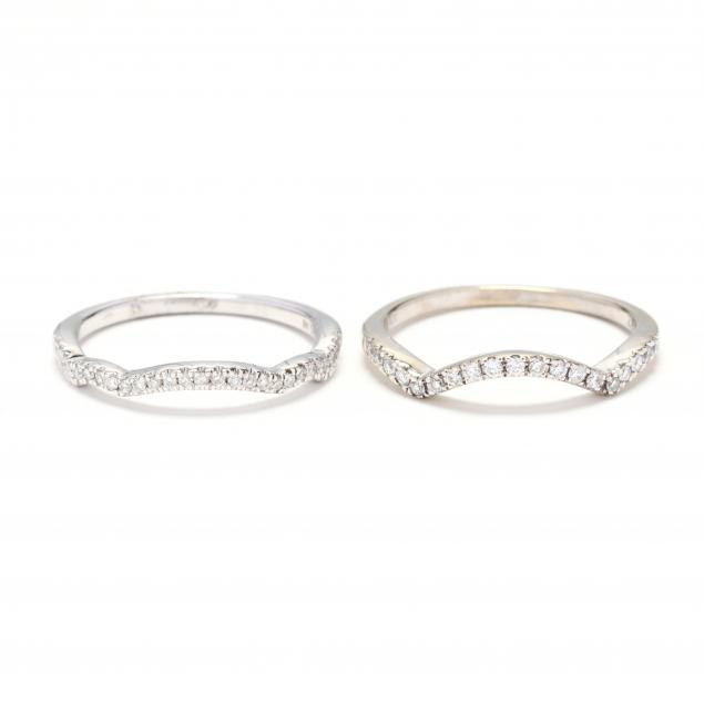 two-14kt-white-gold-and-diamond-set-bands