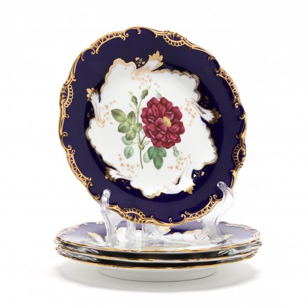 set-of-antique-continental-dessert-plates