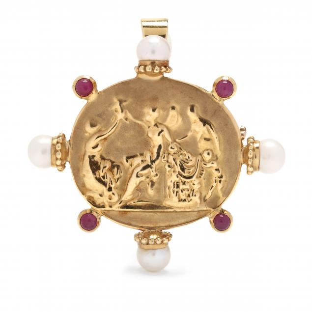 gold-and-gem-set-pendant-brooch-tagliamonte
