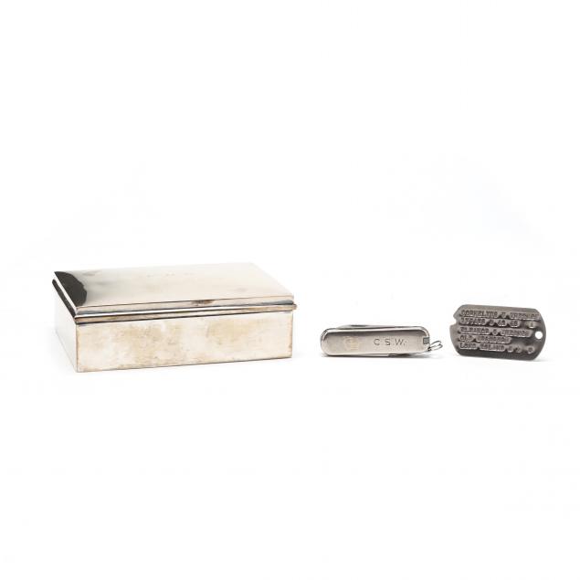 sterling-silver-cigarette-box-and-swiss-pocket-knife