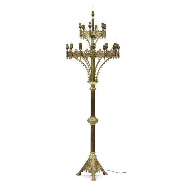 ecclesiastical-large-gilt-brass-floor-candelabra