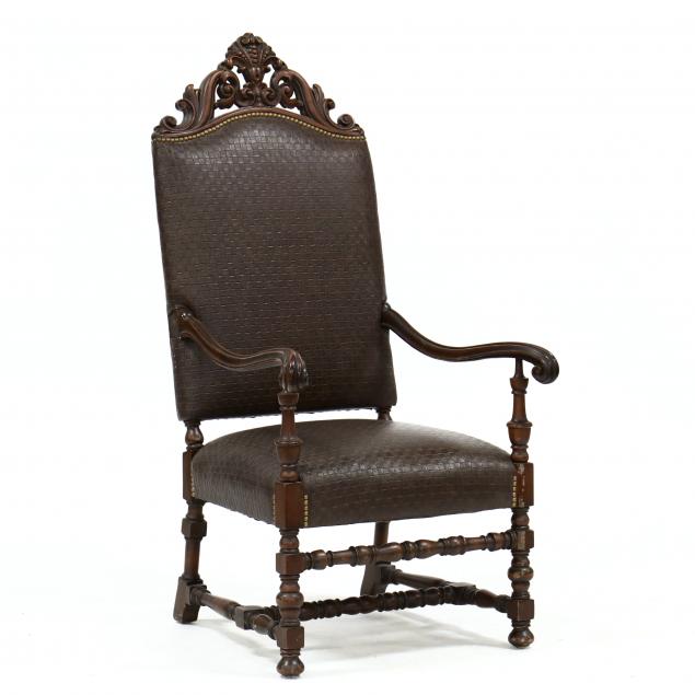 spanish-style-carved-walnut-great-chair