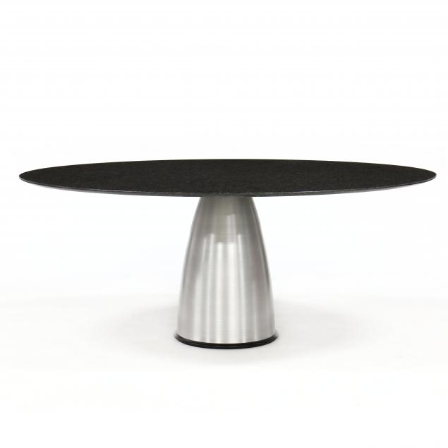 custom-granite-and-steel-pedestal-dining-table
