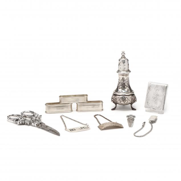 a-collection-of-ten-sterling-silver-accessories