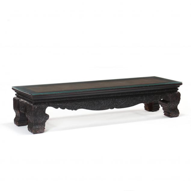 chinese-carved-and-caned-long-low-table-bench