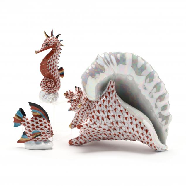 three-herend-porcelain-i-sea-life-collectibles-i