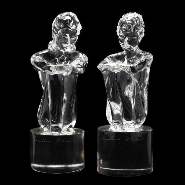 loredano-rosin-italian-1936-1992-two-glass-sculptures