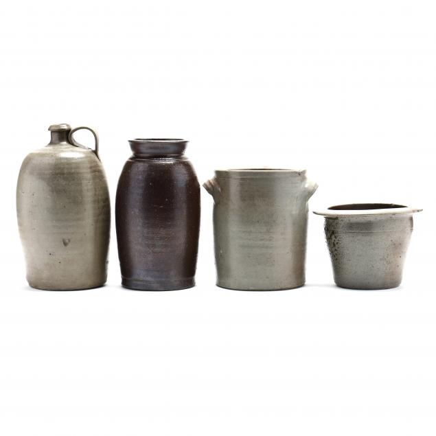 four-nc-pottery-salt-glaze-vessels