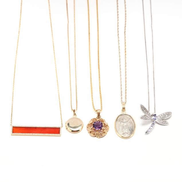 five-gold-and-gem-set-necklaces
