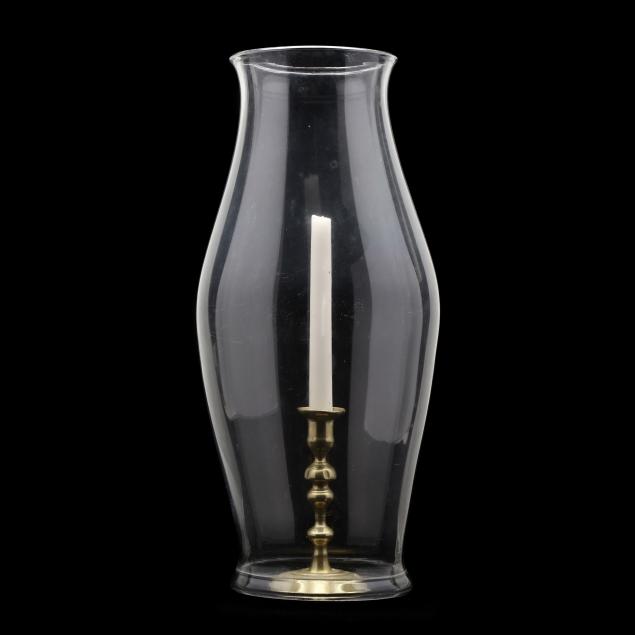 queen-anne-brass-candlestick-and-hurricane-shade
