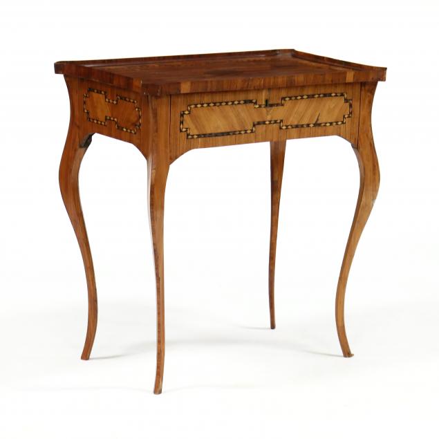 antique-french-provincial-parquetry-inlaid-one-drawer-table