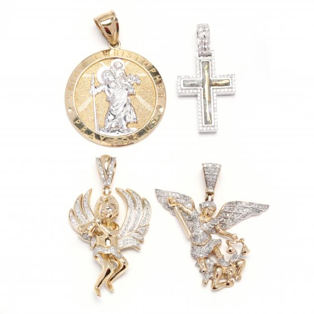 four-gold-charms-pendant
