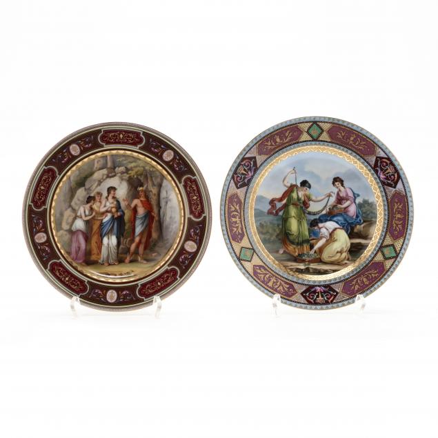 two-vienna-porcelain-soup-display-plates