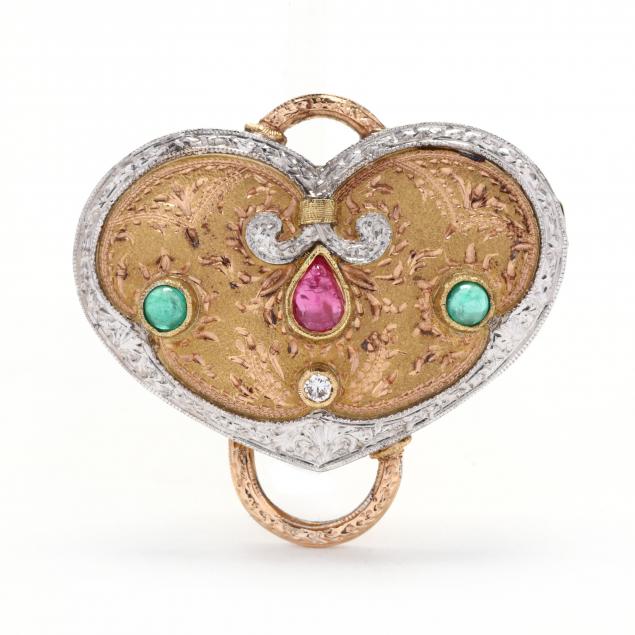 18kt-bi-color-gold-brooch-pendant-cazzaniga