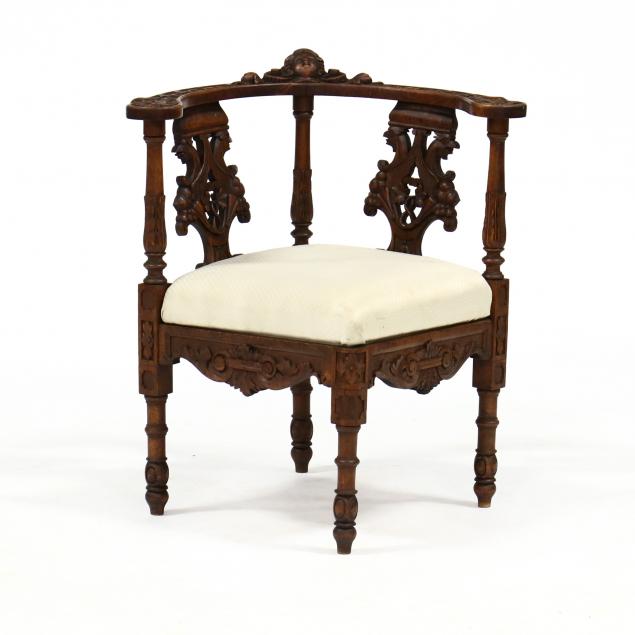 continental-carved-walnut-corner-chair