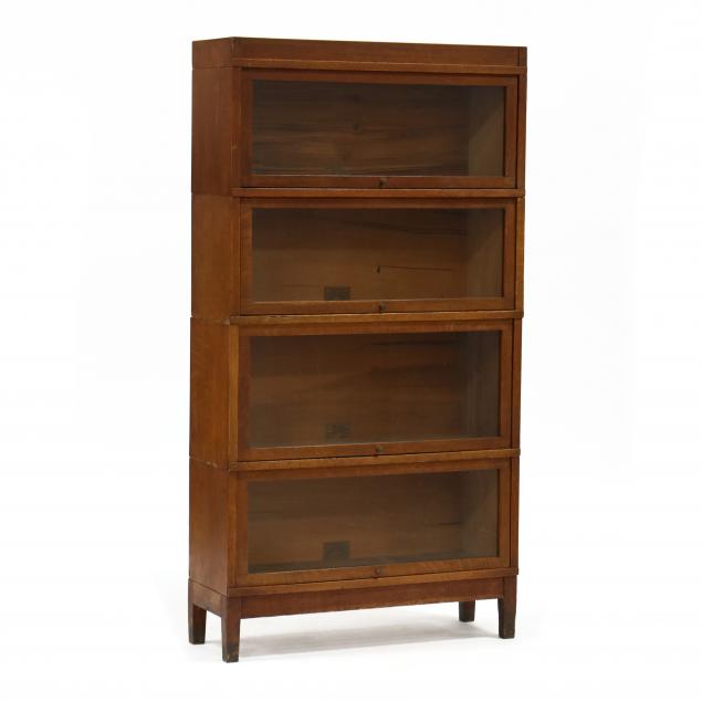 globe-wernicke-four-stack-oak-barrister-bookcase