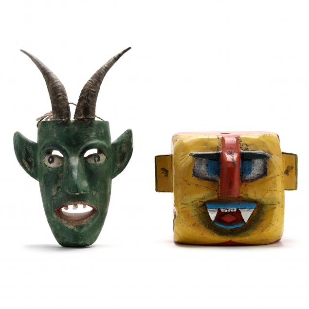 two-painted-ceremonial-masks