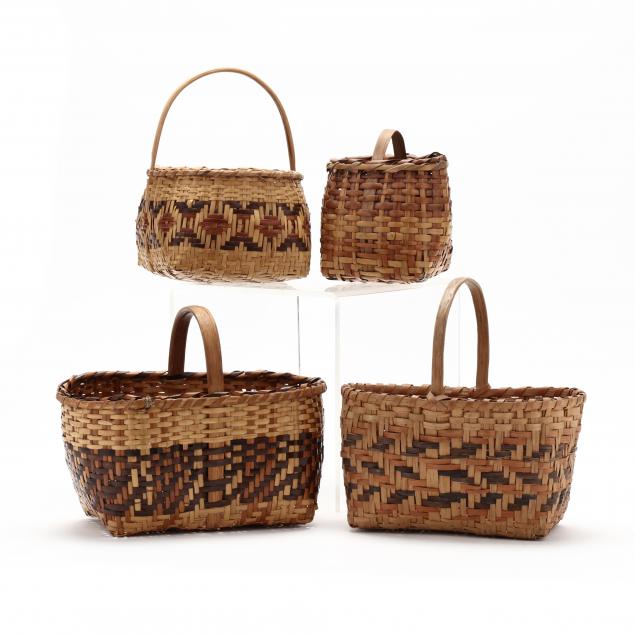 four-small-cherokee-river-cane-baskets