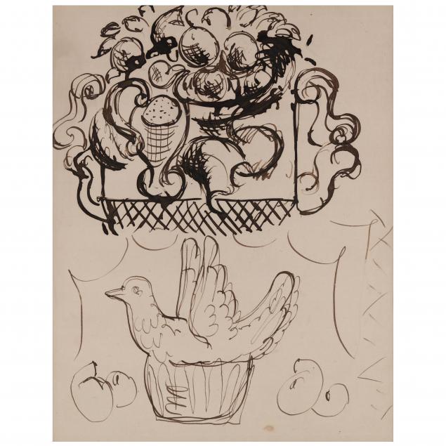 duncan-grant-british-1885-1978-the-chicken-design-for-a-menu-card