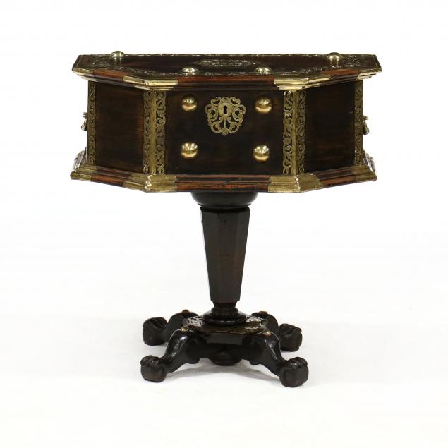 anglo-indian-hardwood-and-brass-campaign-style-box-on-stand