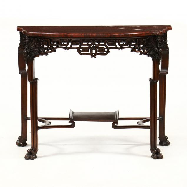 chinese-carved-marble-top-console-table