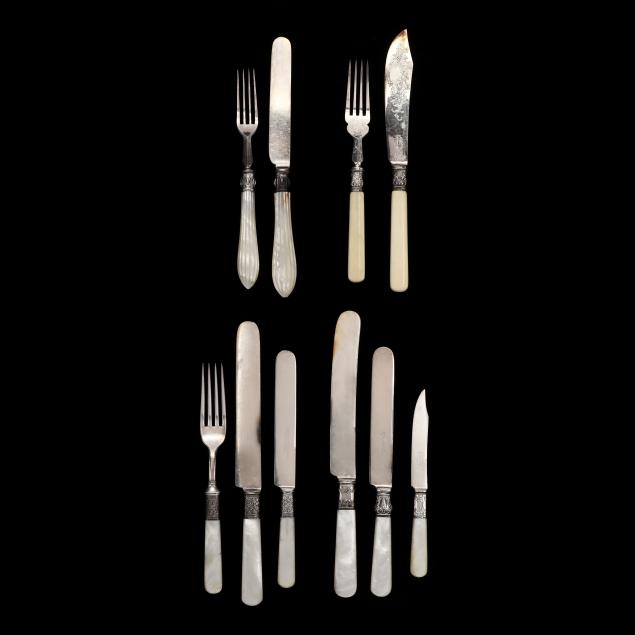 a-grouping-of-antique-silverplate-flatware