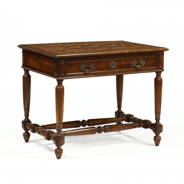 english-jacobean-style-inlaid-stretcher-base-writing-table