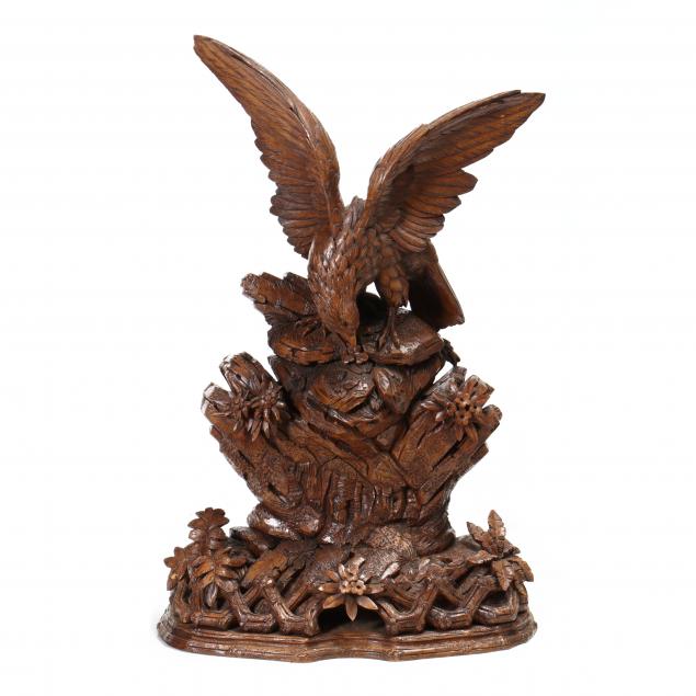 large-hand-carved-black-forest-sculpture-of-an-eagle