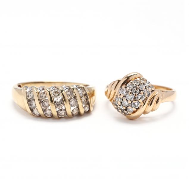 two-gold-and-diamond-rings