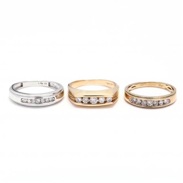 three-gold-and-diamond-bands