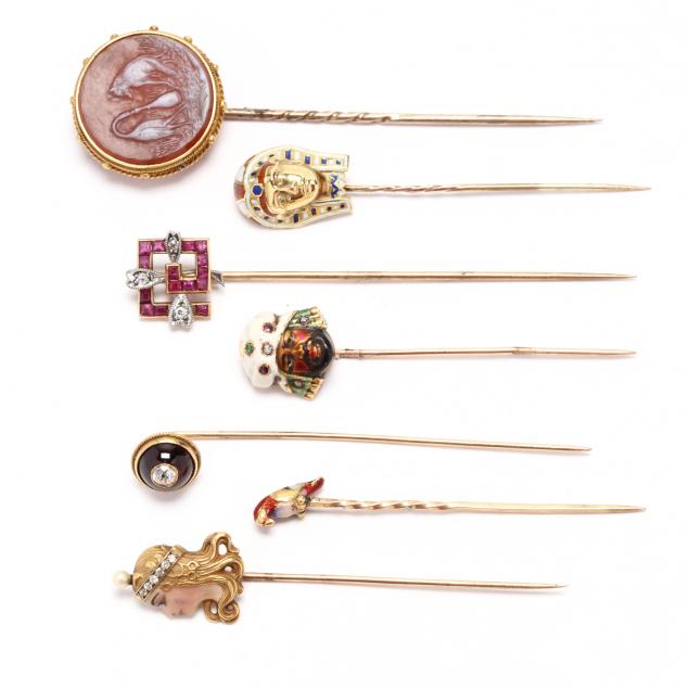 collection-of-seven-antique-stick-pins