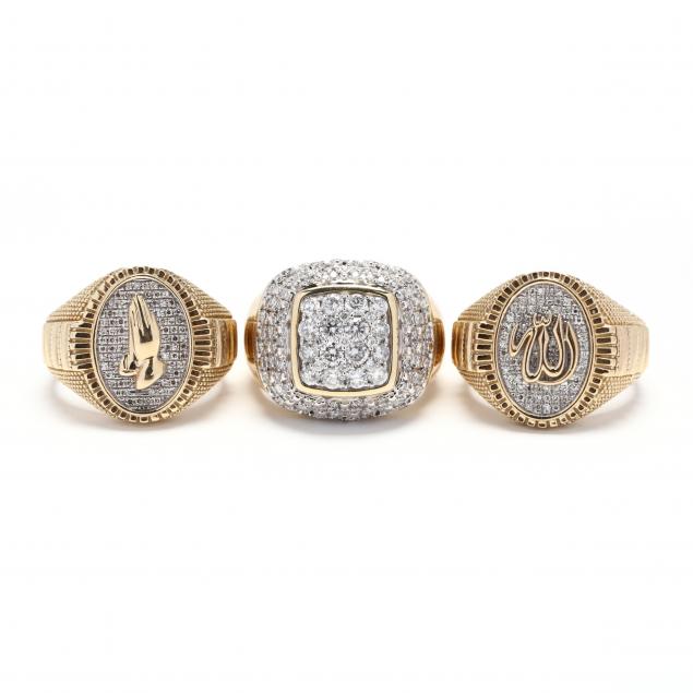 three-gold-and-diamond-gent-s-rings