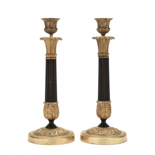 pair-of-parcel-gilt-bronze-french-empire-style-candlesticks