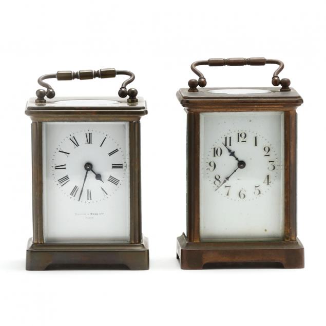 two-french-brass-frame-carriage-clocks