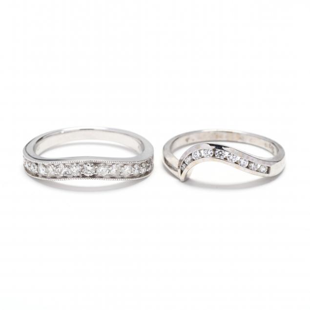 two-14kt-white-gold-and-diamond-set-bands