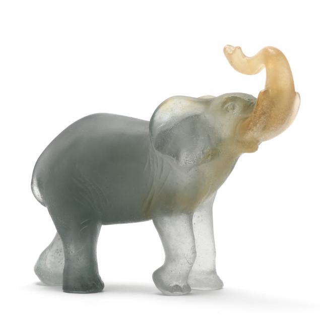 daum-pate-de-verre-glass-elephant