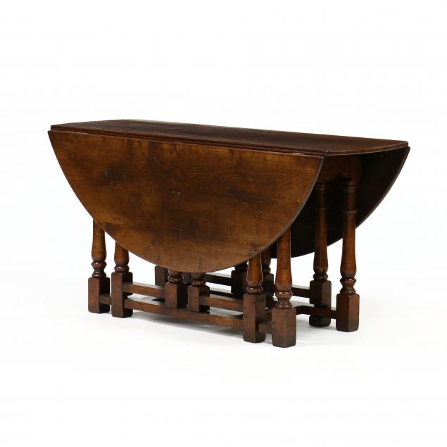 jacobean-style-oak-drop-leaf-dining-table