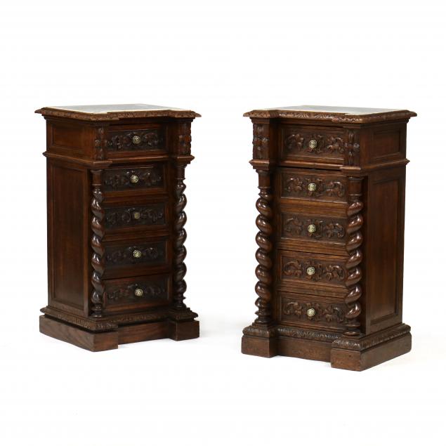 pair-of-english-marble-top-carved-oak-smoking-stands