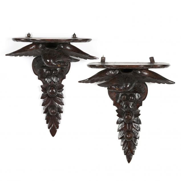 pair-of-antique-carved-wood-eagle-wall-brackets