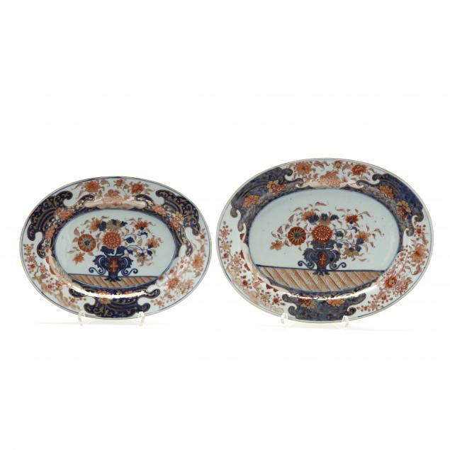 two-chinese-imari-oval-platters