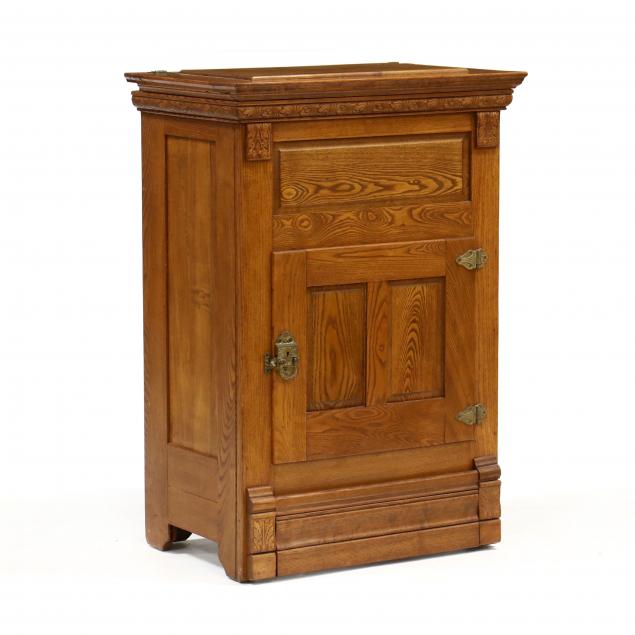 antique-diminutive-oak-ice-box