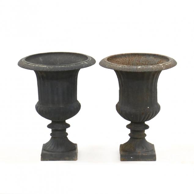 pair-of-classical-style-cast-iron-garden-urns
