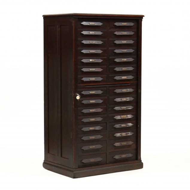 antique-american-mahogany-lock-side-storage-cabinet