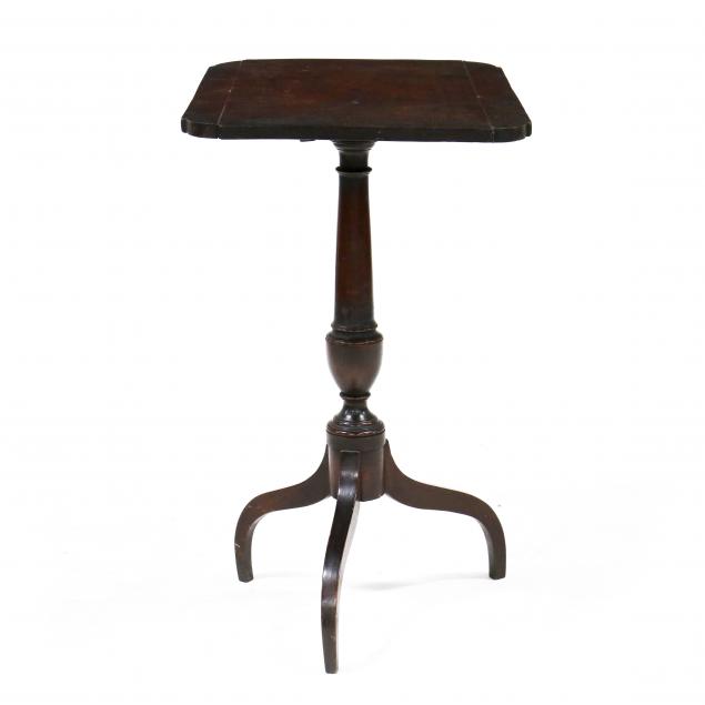 new-england-federal-mahogany-tilt-top-candle-stand