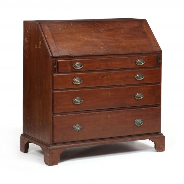 southern-chippendale-walnut-inlaid-slant-front-desk