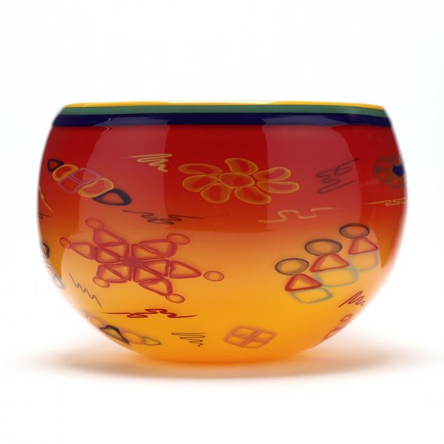 dan-joi-lachaussee-wa-i-fiesta-murrhini-i-art-glass-bowl