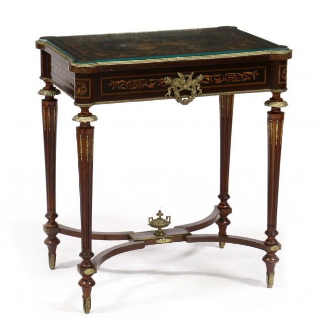 french-marquetry-inlaid-and-ormolu-mounted-one-drawer-table