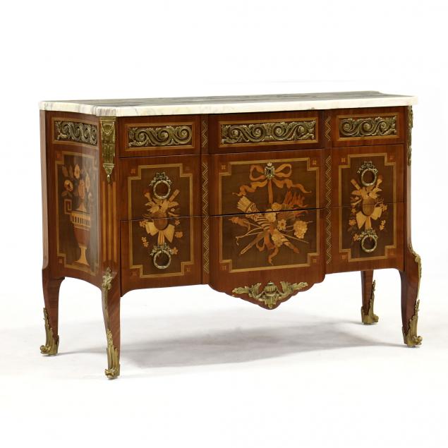 louis-xvi-style-parquetry-inlaid-and-ormolu-mounted-marble-top-commode