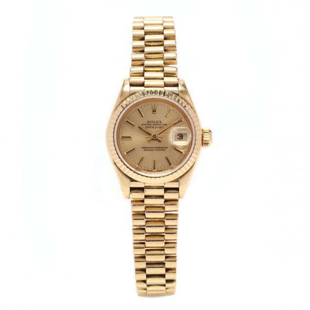 lady-s-18kt-gold-oyster-perpetual-datejust-watch-rolex