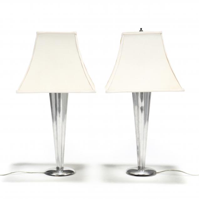 pair-of-modern-aluminum-table-lamps